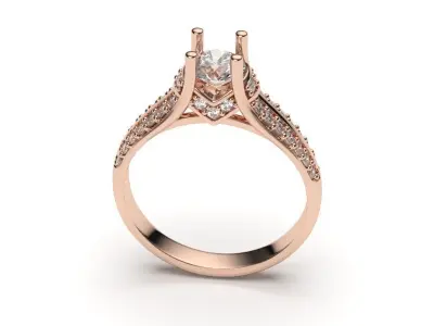 solitaire with ring sizes  8 part S31 3D print model