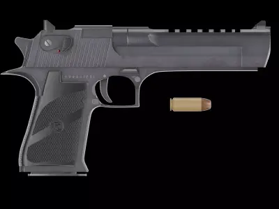 Desert Eagle Low-poly 3D model purchase