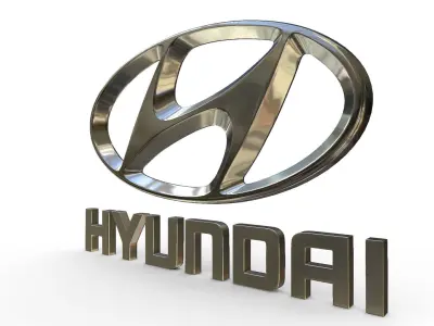 hyundai logo 3D model