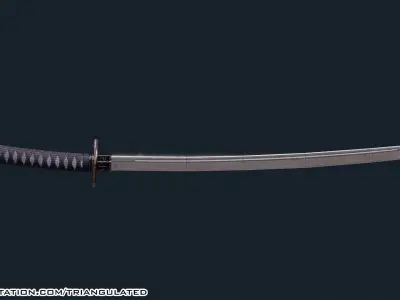 Katana Game Ready 3D Free low-poly 3D model