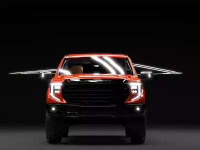 Heavy Duty OffRoad Pickup Truck Rigged 3D Model   3D model