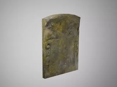 Old Mossy Tombstone Free low-poly 3D model