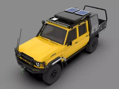 Toyota Land Cruiser J79 Double Cab CAMPER EDITION 3D model