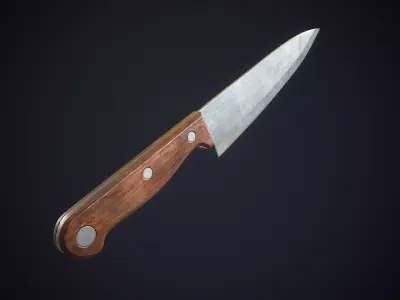 Kitchen knife Low-poly 3D model purchase