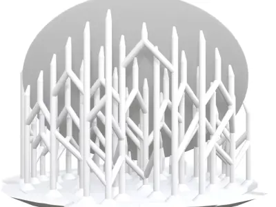 32mm Junkyard base set Pre-supported 3D print model