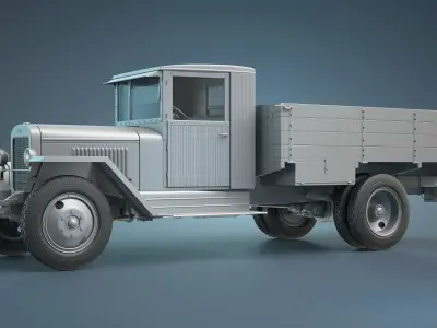 ZIS-5 Flatbed Truck High-Poly 3D model