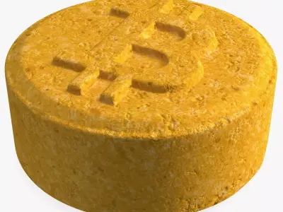 Ecstasy MDMA Pill with Bitcoin Logo 3D model