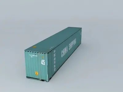 China Shipping Container 45 Free 3D model