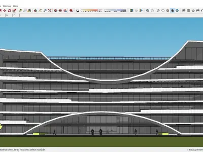 Sketchup Office building H8 3D model
