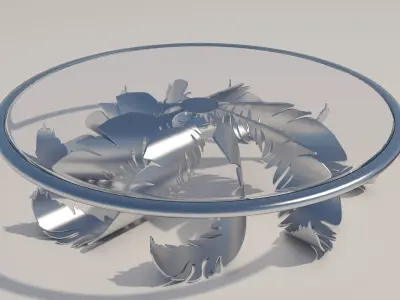 Bird feather table Euclidean Free 3D model