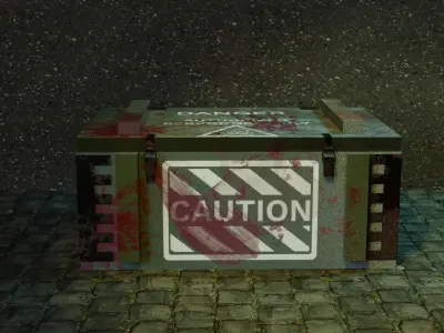 military box Free low-poly 3D model