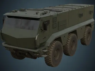Military Truck 1B Low-poly 3D model