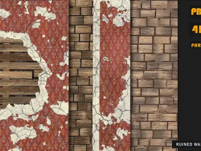 PBR Ruined Wall Part 2 Texture