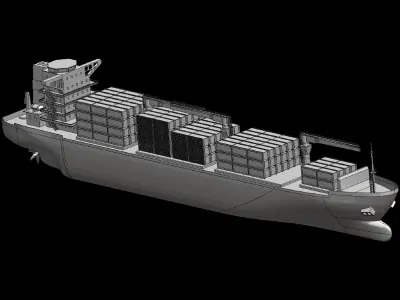container boat 3D model