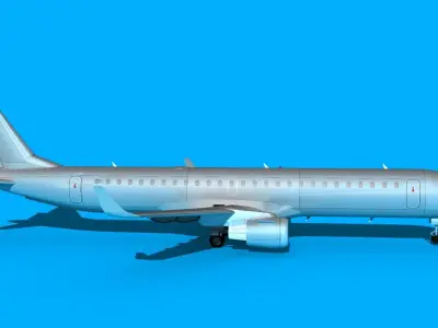 Embraer Emb-190 Bare Metal 3D model