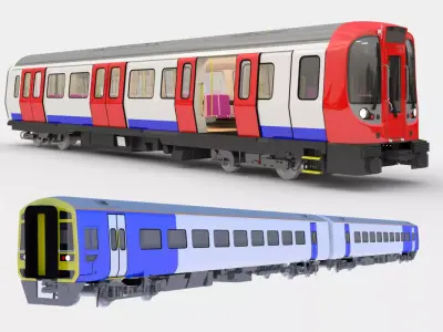British train and London underground 3D Model Pack