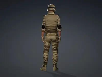 Combat Police Officer Character 3D model