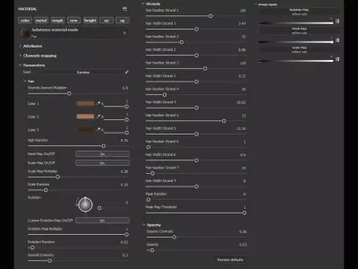 Fur Substance PBR Material and Textures Texture