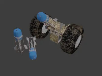 Hell Cannon - Version 1 Low-poly 3D model