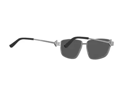 Silver Metal Sunglasses 3D model
