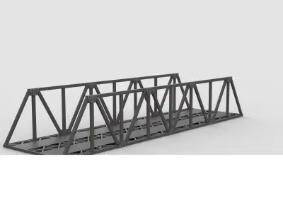 Double Track Bridge 3D model purchase