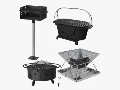 Charcoal Grills Collection 2 3D model