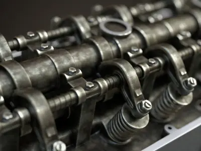 Engine rigged animated model 3D model