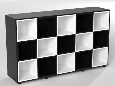 STORAGE Bookcases chess 3D model