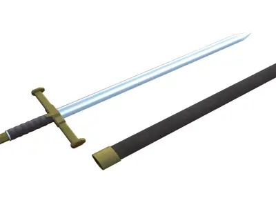 Sword Low-poly 3D model 33