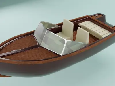 Simple Boat 3d model Low-poly 3D model