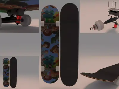 Toy Story Pixar Skateboard 3D model