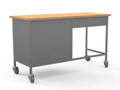 Industrial Desk 3D model
