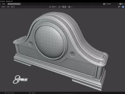 Vintage Clocks Low-poly 3D model