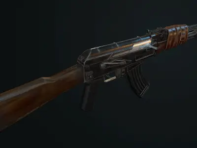 AK-47 ak - rifle Low-poly 3D model order