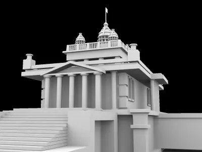 3D Asian Temple 3D model