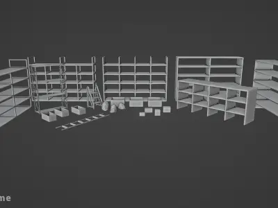 Storage Solution Unity Asset Free low-poly 3D model