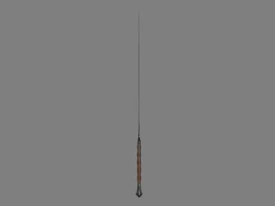 Leather bound sword Low-poly 3D model
