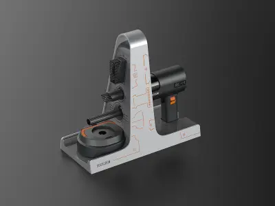 Gun Vacuum Cleaner Set Free 3D model