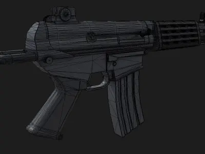 Daewoo K1a Korean SMG 3D model
