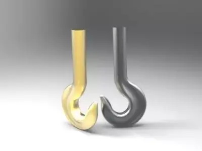 Hook two hooks Free 3D model