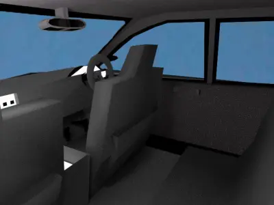 Aa-03 Sedan Car  MPV Low-poly 3D model