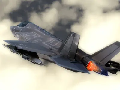 F-35B Lightning II- with high resolution cocpit 3D model
