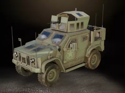 Military Humvee and L-ATV Low-poly 3D model