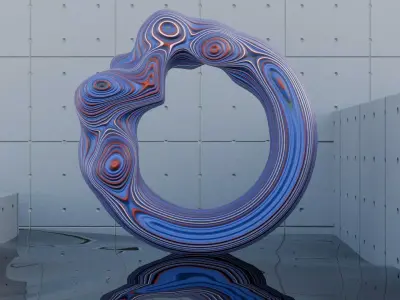 Abstract Kinetic Torus - Morphing 3D Sculpture 3D model