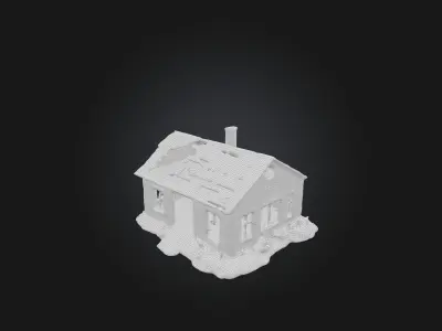 Abandoned House Low-poly 3D model