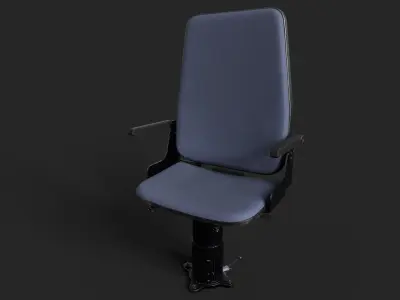 Train Drivers Seat Low-poly 3D model