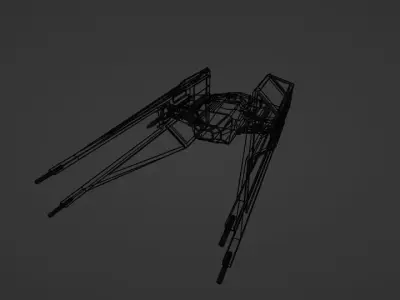 Low-Poly TIE Silencer 3D print model