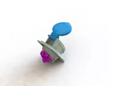 Tomada de Embutir Scame 413 1664 Socket Electrical Outlet 3D model
