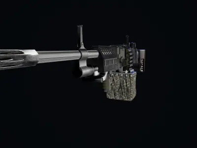 LSAT light machine gun  3D model