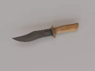 Hounting Knife 01 Low-poly 3D model